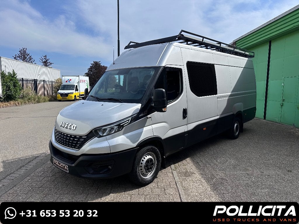 Iveco Daily 35S18 3.0 L Dubbel cabine Automaat Trekhaak L4H2, Argent ou Gris, Achat, Euro 6, Entreprise