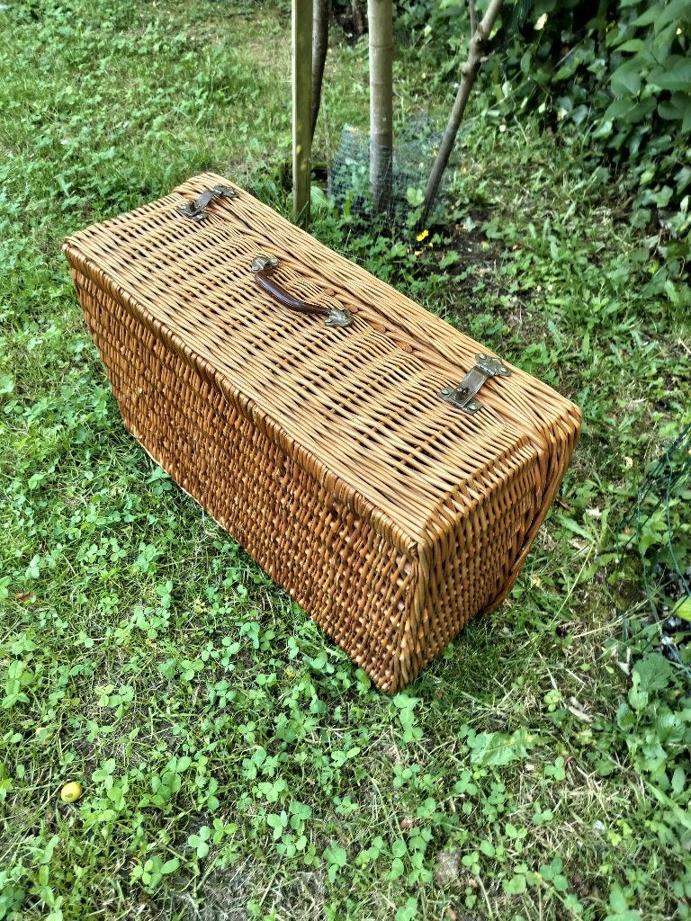 Grand coffre, valise en osier, Moins de 50 cm, Comme neuf, Enlèvement, 50 à 75 cm
