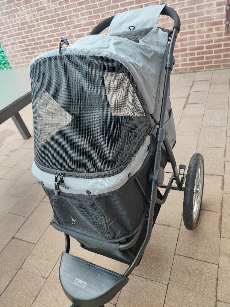 Hondenbuggy nieuw, merk paw hut, grote wielen, zwart grijs, Dieren en Toebehoren, Overige merken, Ophalen, Nieuw, Hondenbuggy