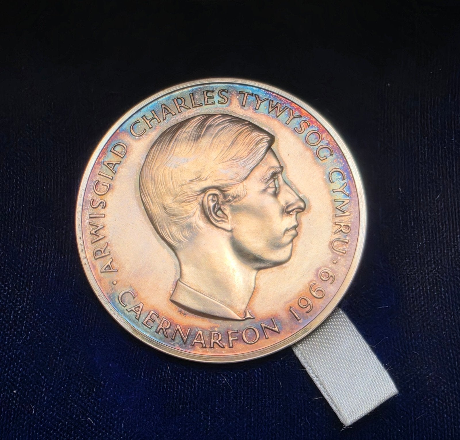 medaille zilver Prince Charles 1969 Royal Mint 70gr in etui, Ophalen of Verzenden, Zilver