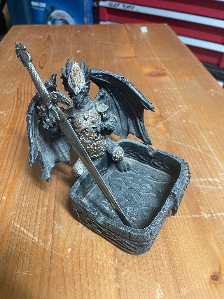Porte-cartes  vide-poche dragon avec épée, Ophalen, Zo goed als nieuw, Fantasy