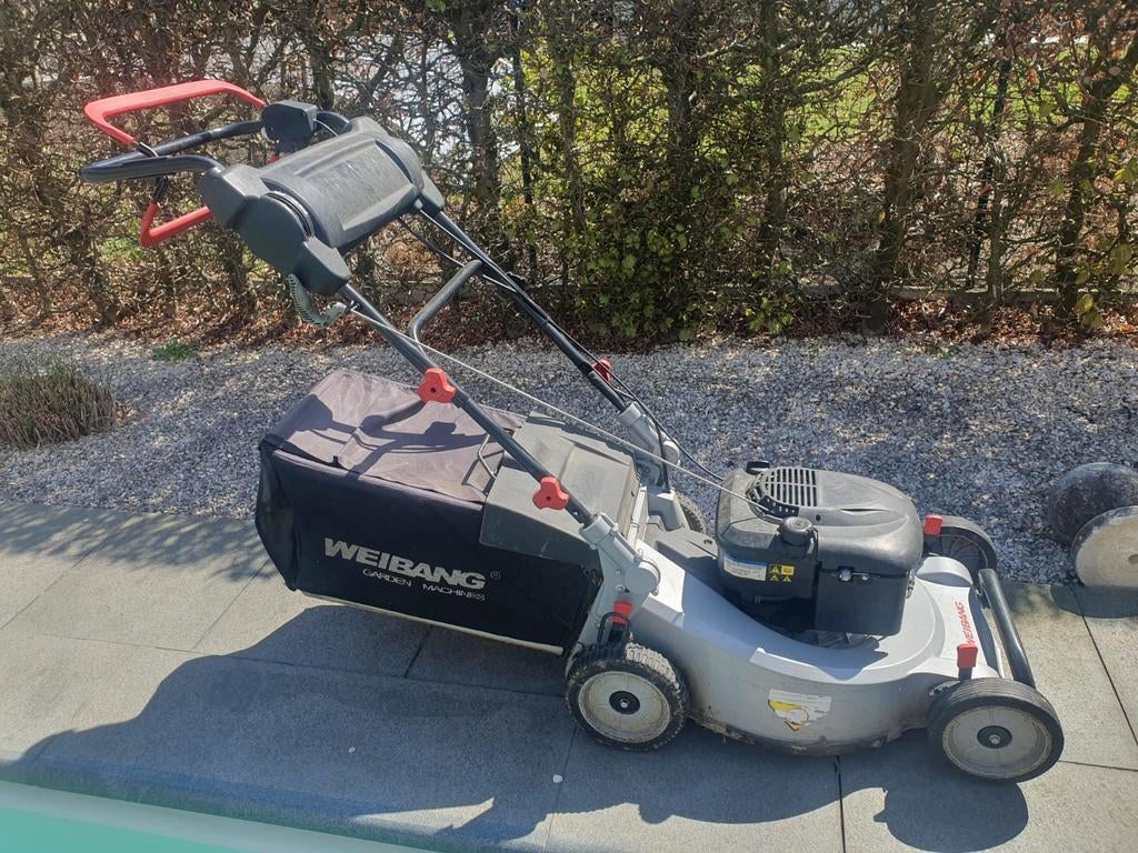 Grasmaaier  Weibang  alu 53 cm zelftrek briggs en stratton, Ophalen, Opvangbak