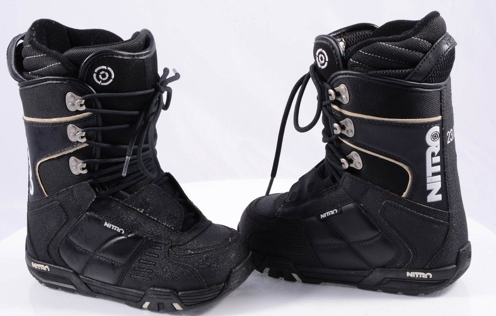 36,5 EU snowboardschoenen NITRO, black/white (TOP staat), Sport en Fitness, Verzenden, Gebruikt, Schoenen