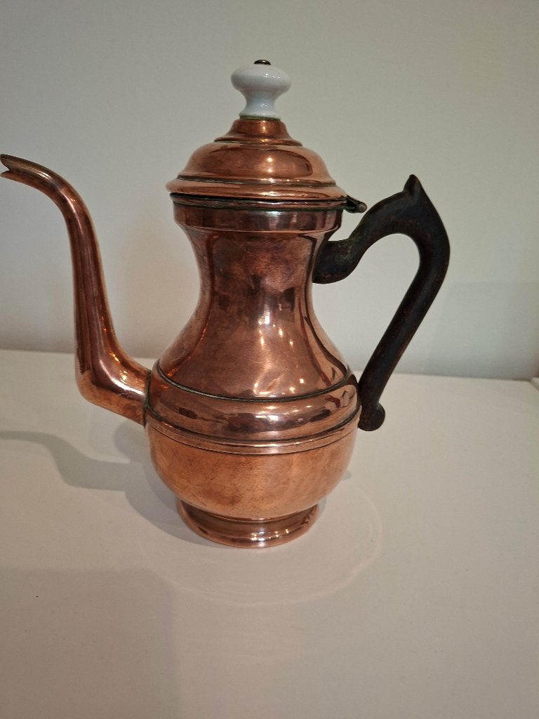 Antieke koperen koffiekan, Ophalen of Verzenden, Koper