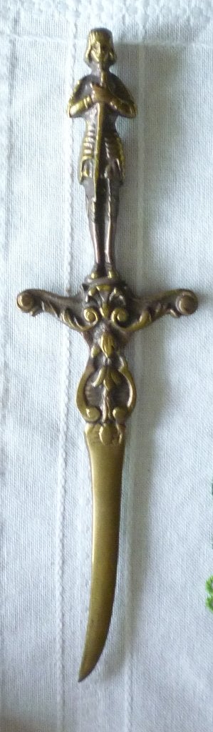 Coupe‑papier ancien en bronze patiné – 25 cm, Antiquités & Art, Antiquités | Bronze & Cuivre, Bronze, Enlèvement ou Envoi