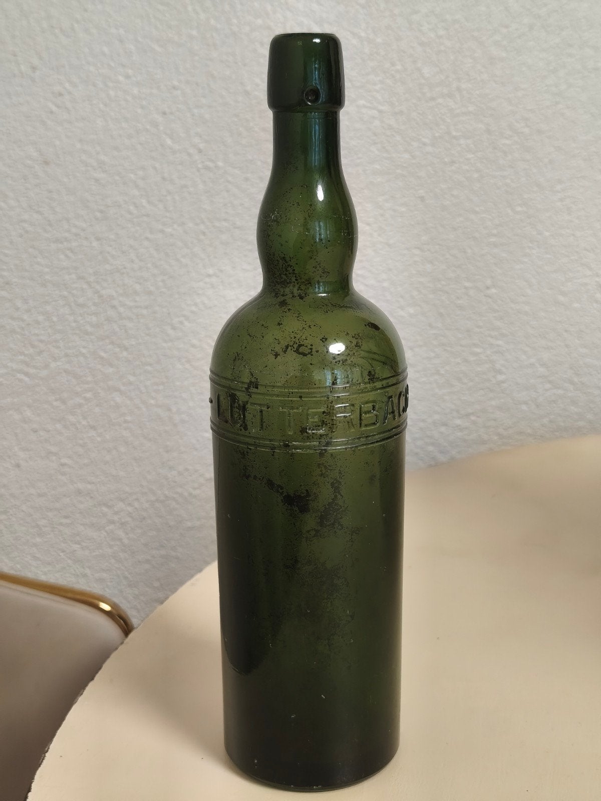 Très ancienne bouteille à bière Lutterbach vintage/collector, Collections, Envoi, Utilisé, Bouteille(s), Autres marques