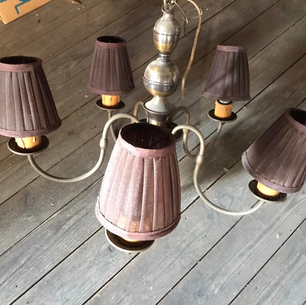 Luchter met 5 kapjes, Maison & Meubles, Lampes | Appliques, Enlèvement, Utilisé