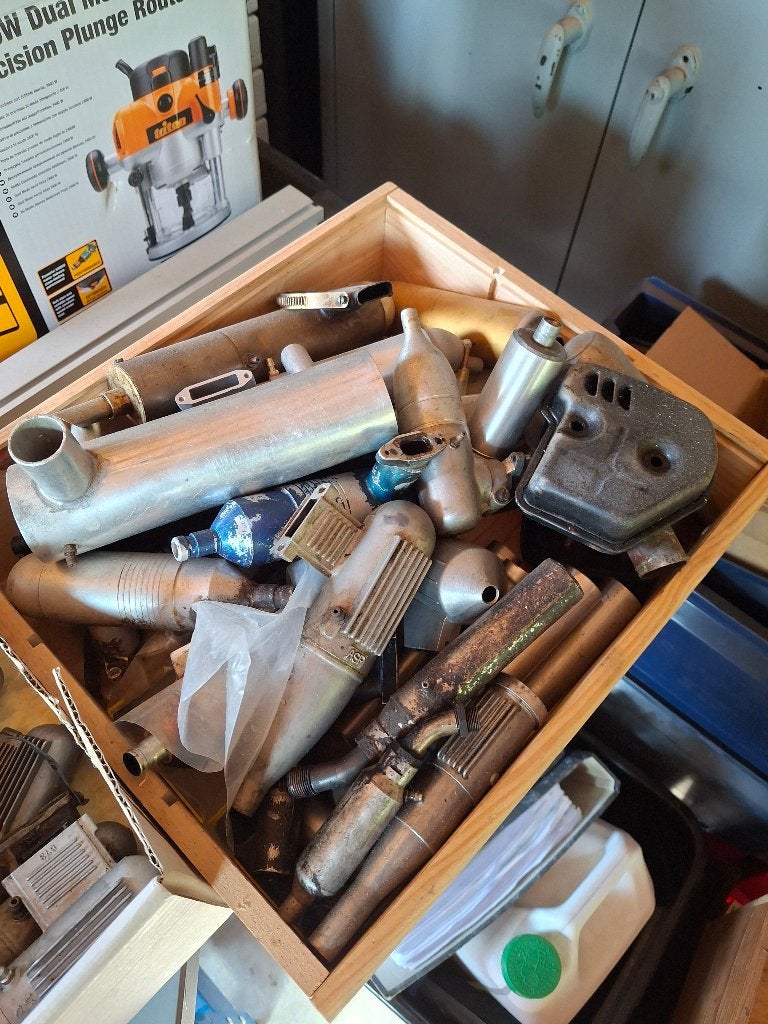 Lot d'échappements, avion radiocommandé, moteurs, Enlèvement ou Envoi, Utilisé, Avion, Autres marques