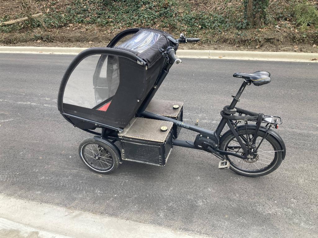 Chike bakfiets, Vélos & Vélomoteurs, Vélos | Vélos avec bac, Utilisé, Autres marques, 2 enfants, Électrique, Enlèvement