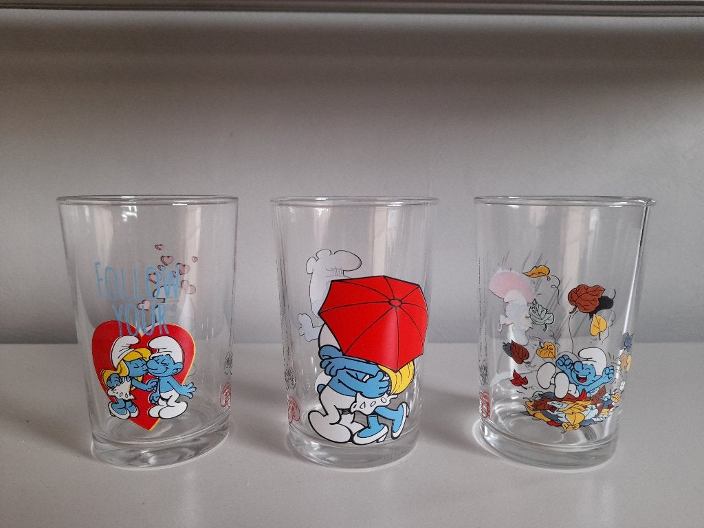 3 glazen Smurfen, Collections, Schtroumpfs, Enlèvement