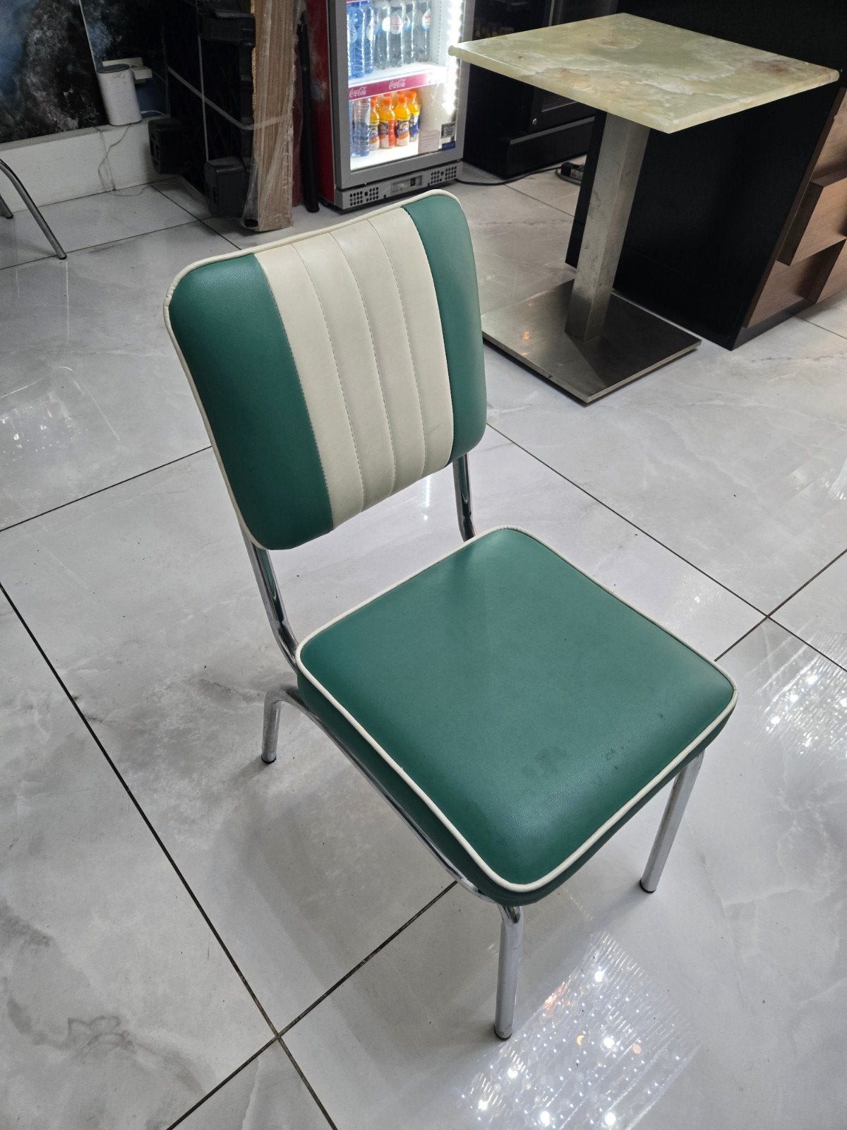 Lot de 10 chaises rétro vintage diner américain – vert, Autres couleurs, Enlèvement, Métal, Cinq, Six Chaises ou plus