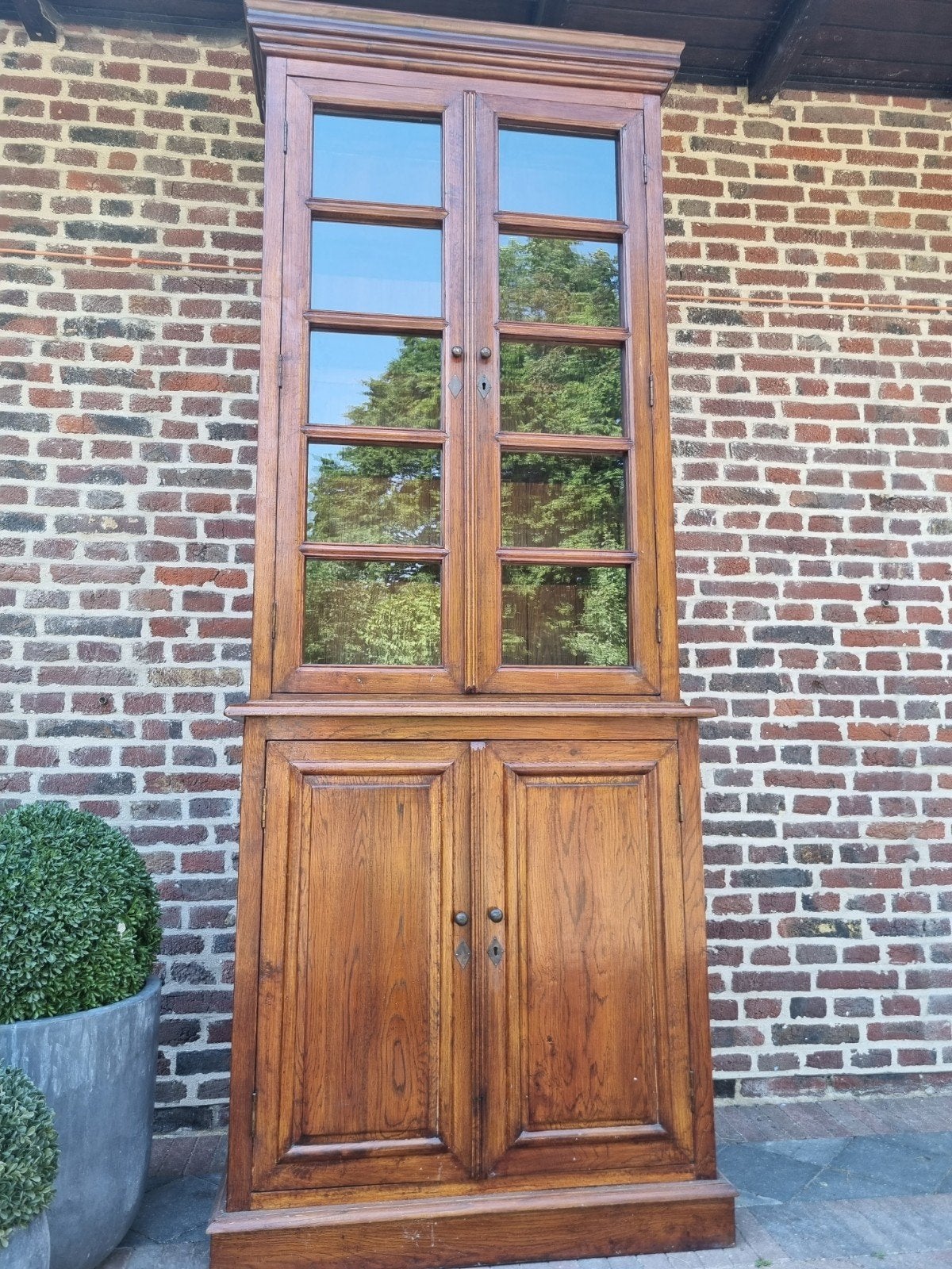 Eiken buffetkast/vitrinekast GRATIS LEVERING, Huis en Inrichting, Ophalen, Flamant, 50 tot 100 cm, 25 tot 50 cm