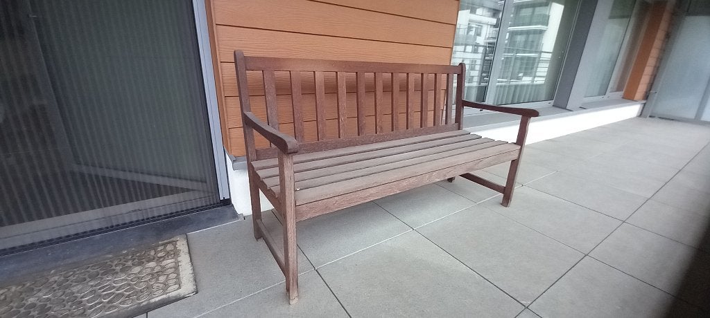 Banc de jardin 3 personnes en teck, Jardin & Terrasse, Enlèvement, Utilisé, Bois de teck