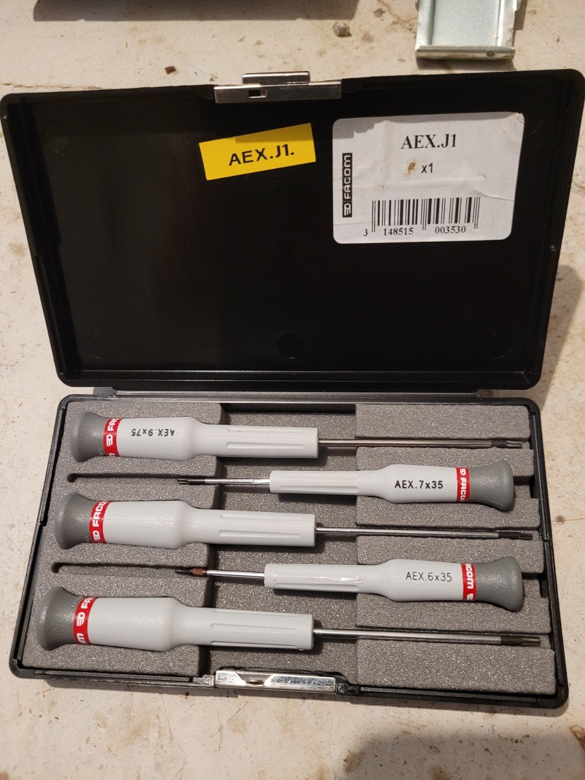 FACOM AEF.J1 = coffret précision 5 tournevis micro