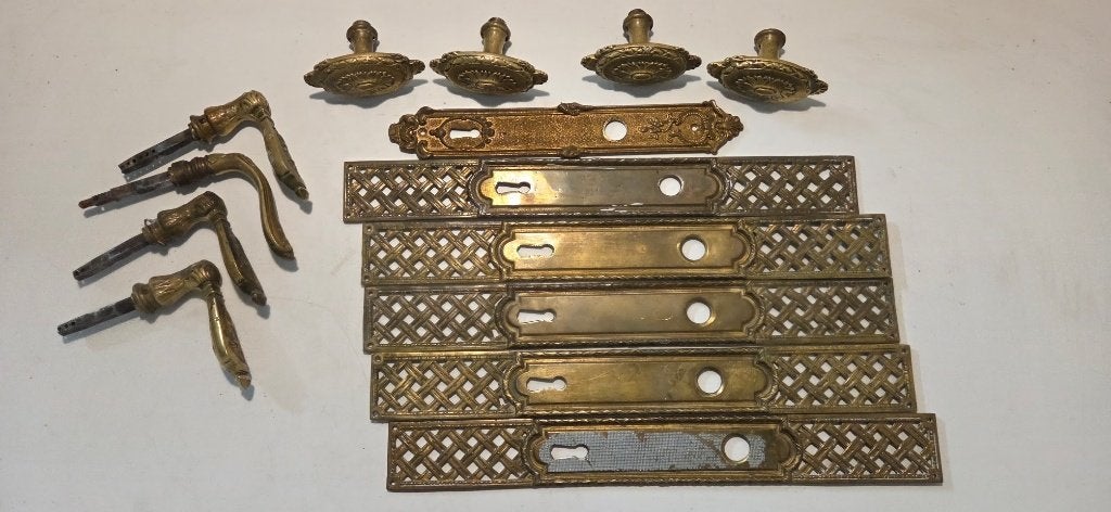 deurbeslag in messing, Antiek en Kunst, Ophalen of Verzenden, Koper