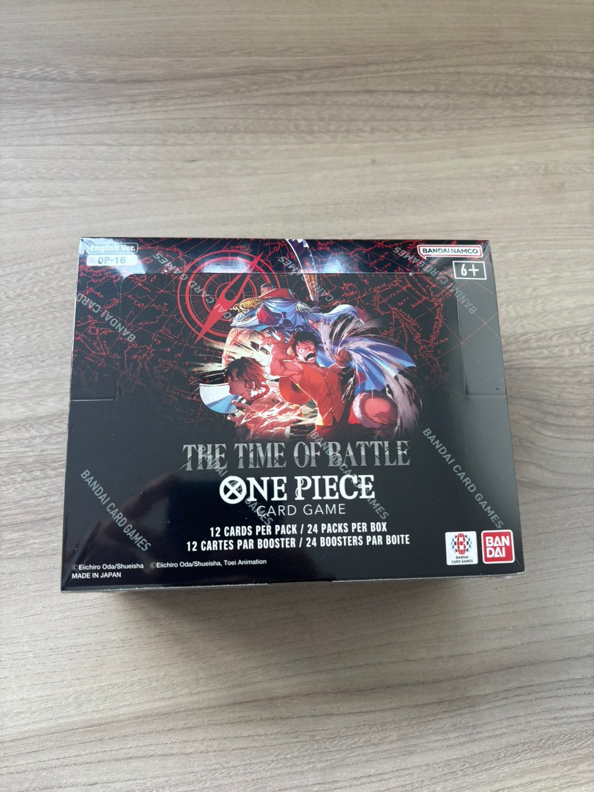 One Piece Card Game OP-16 The Time of Battle Booster Box 24p, Ophalen of Verzenden, Zo goed als nieuw, Booster