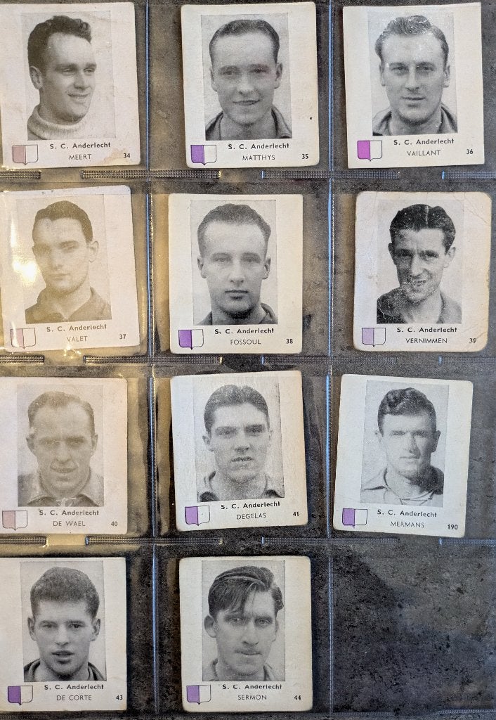 images rares foot BELGIAN CHEWING GUM 1950/51 ANDERLECHT 10x, Enlèvement ou Envoi