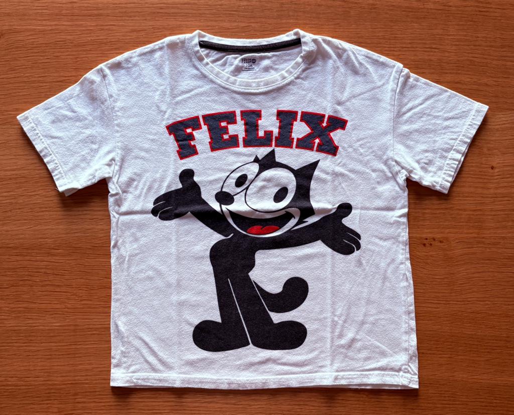T-shirt crème Félix le chat - 10 ans - 2€, Enfants & Bébés, Vêtements enfant | Taille 140, Enlèvement ou Envoi, Utilisé, Garçon