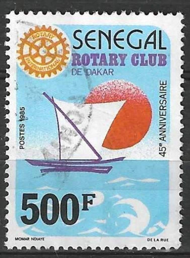 Senegal 1987 - Yvert 711 - Rotary Club - 500 F. (ST), Verzenden, Gestempeld