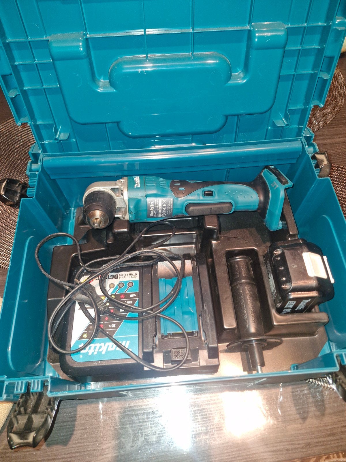 Makita DDA351ZJ 18V LXT haakse accuboormachine + accu en lad, Ophalen of Verzenden