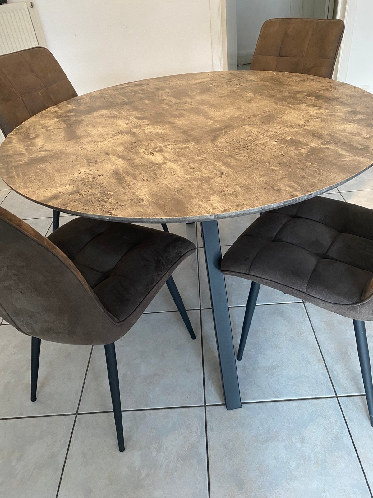 ENKEL 4stoelen, Enlèvement, Utilisé, Quatre personnes, Rond
