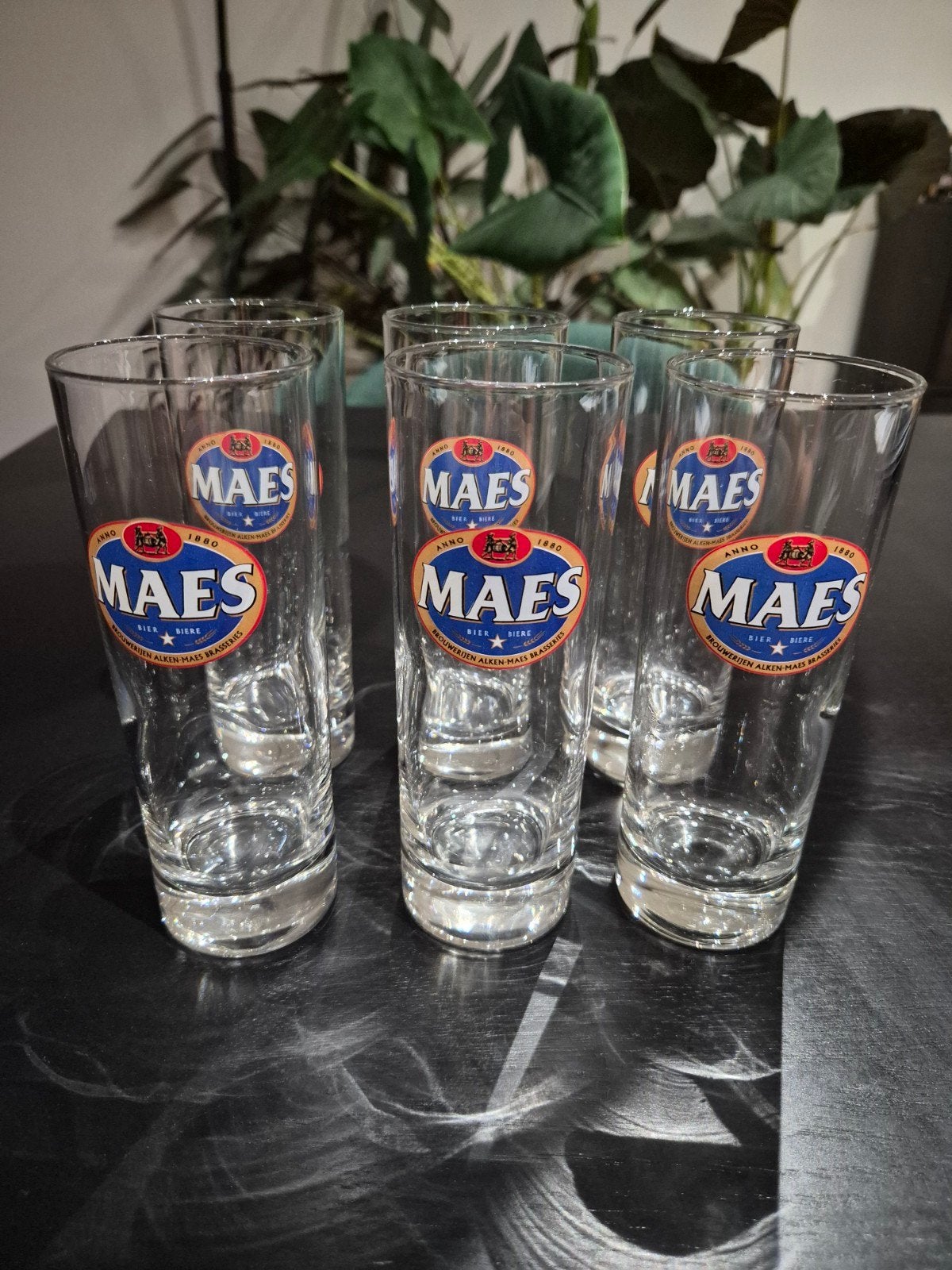set van 6 glazen Maes, Verzamelen, Ophalen of Verzenden