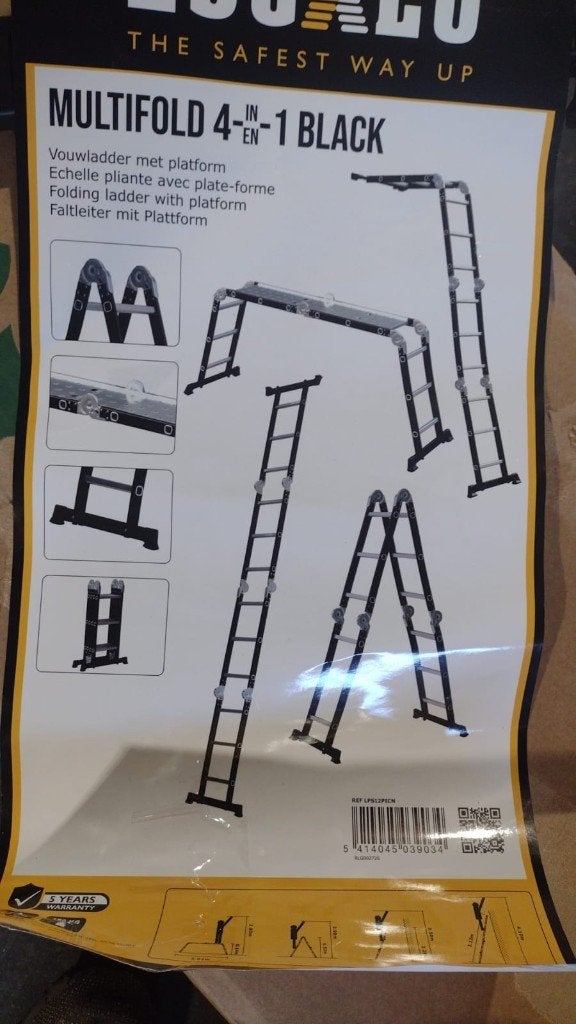 Vouwladder met platform, Ophalen, Nieuw, Ladder, Opvouwbaar of Inschuifbaar