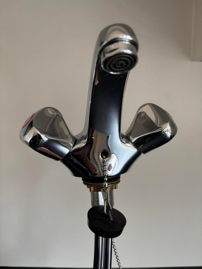 Grohe mengkraan voor lavabo, Ophalen, Zo goed als nieuw, Chroom, Kraan