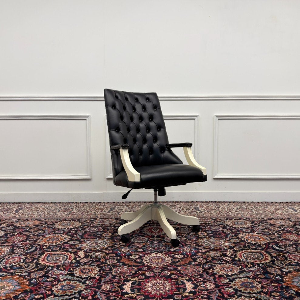 Klassiek Engels Chesterfield Bureaustoel, Ophalen of Verzenden