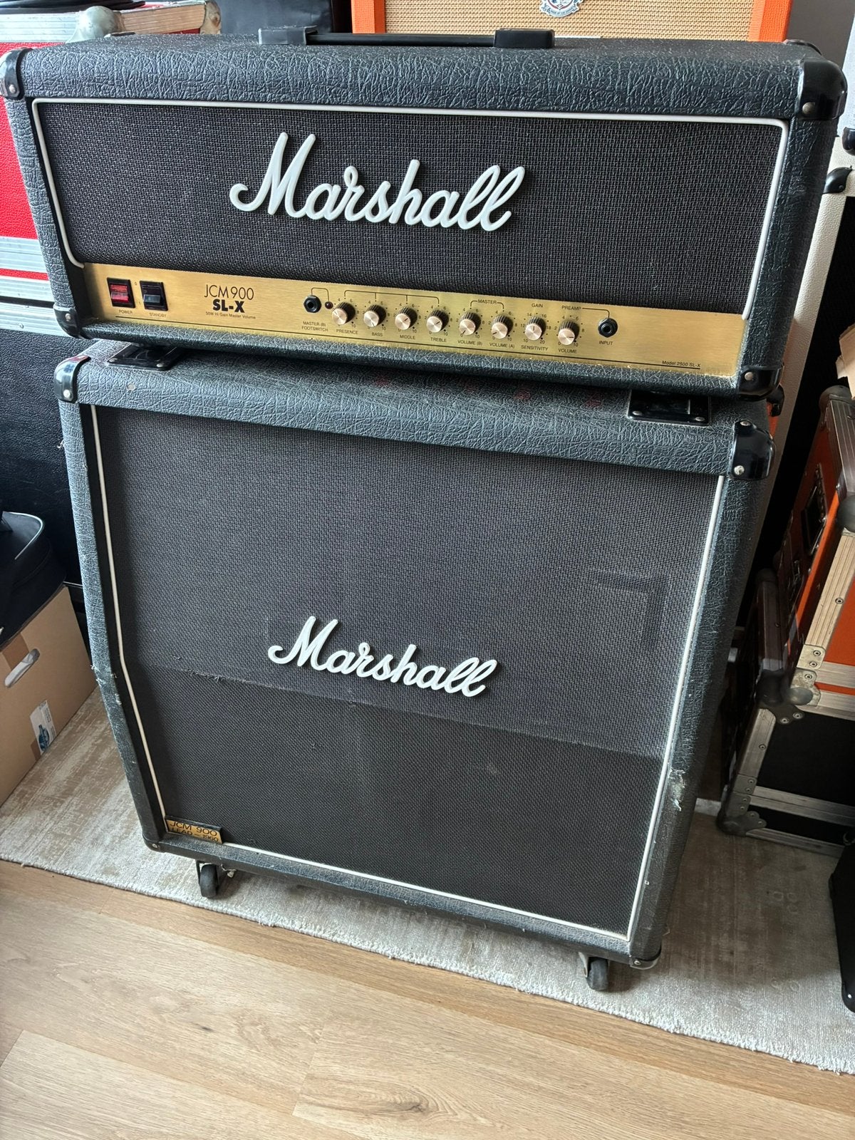 Marshall JCM 900 SLX 50 + Cab, Muziek en Instrumenten, Versterkers | Bas en Gitaar, Ophalen, Zo goed als nieuw
