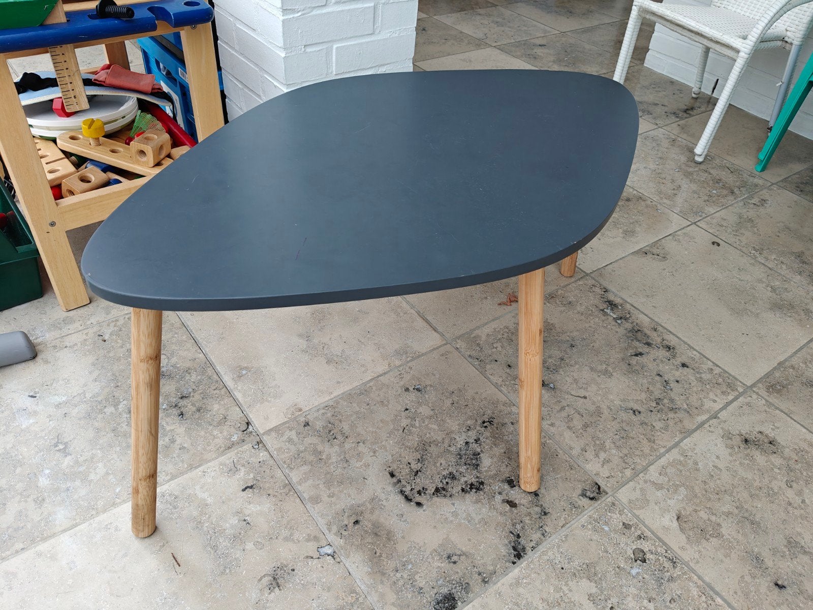 Table basse, table d'appoint, gris, bois, Enlèvement, Comme neuf
