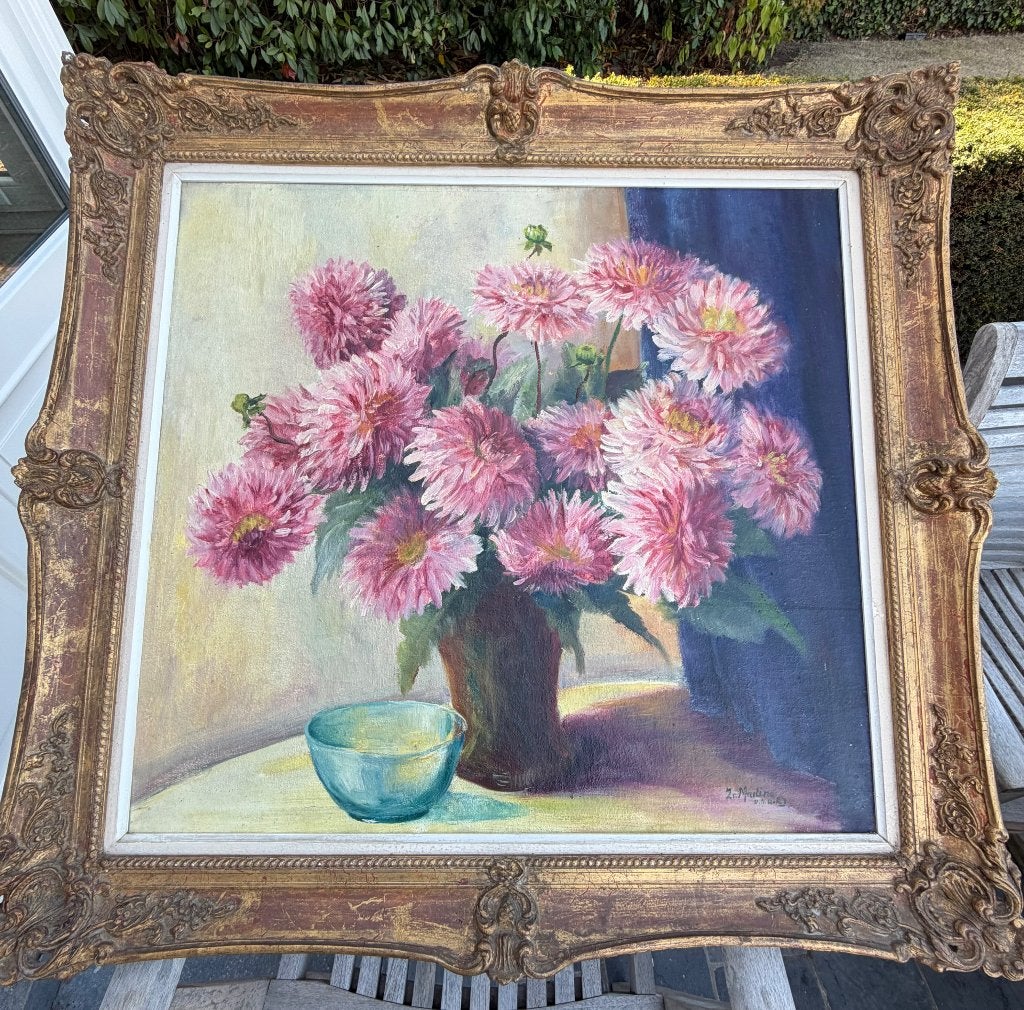Schilderij bloemen, Antiquités & Art, Enlèvement, Fleurs