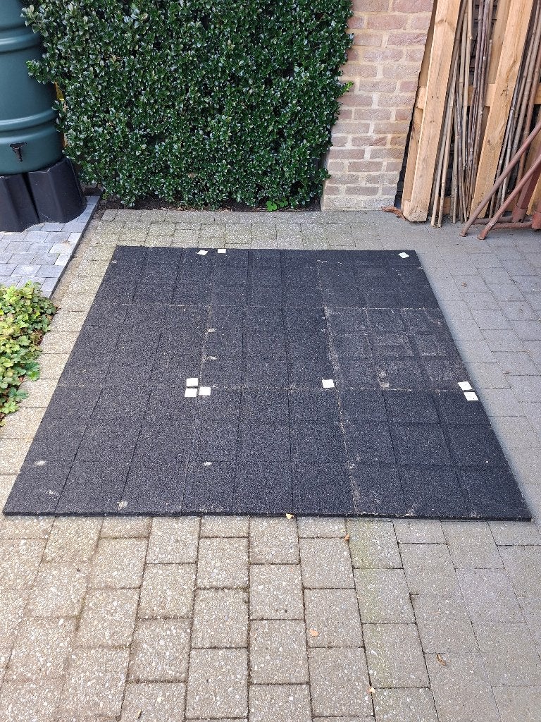Tegels rubber antraciet, Doe-het-zelf en Bouw, Ophalen, Overige materialen, 30 cm of meer, Overige typen