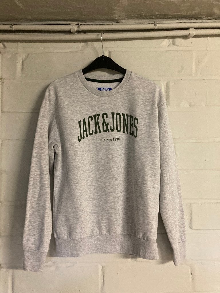 Lichtgrijze sweater, Jack and Jones, 152, 12 jaar, Trui of Vest, Ophalen of Verzenden, Zo goed als nieuw, Jongen