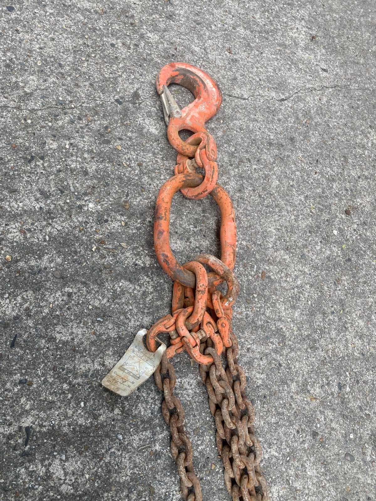 Viersprong ketting met haken, Enlèvement, Comme neuf