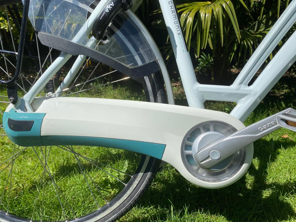 Gazelle Chamonix PURE white&lime damesfiets, Fietsen en Brommers, Ophalen, Zo goed als nieuw, Gazelle, Versnellingen