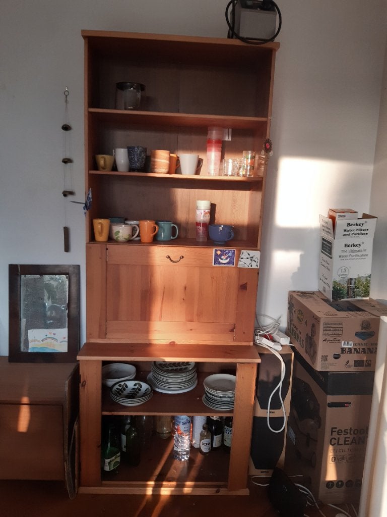 Vaisselier, Maison & Meubles, Armoires | Buffets, 25 à 50 cm, Enlèvement, Utilisé, Pin