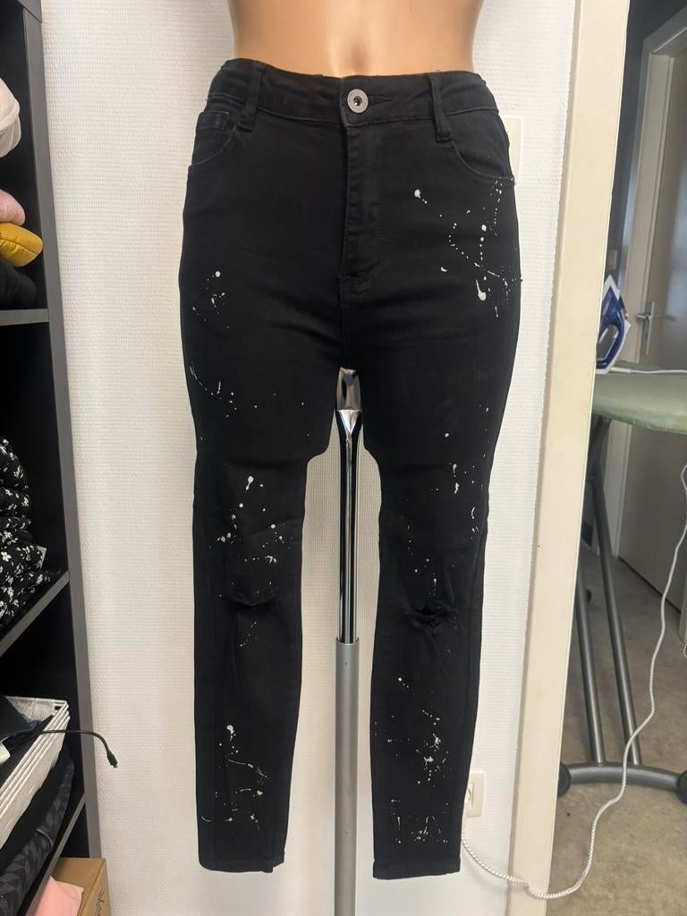 Pantalon noir et blanc, Enlèvement ou Envoi, Taille 36 (S), Comme neuf, Longs