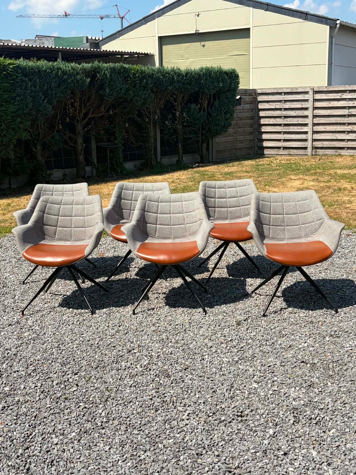 Eetkamer stoelen, Huis en Inrichting, Ophalen, Gebruikt, Grijs, Vijf, Zes of meer stoelen