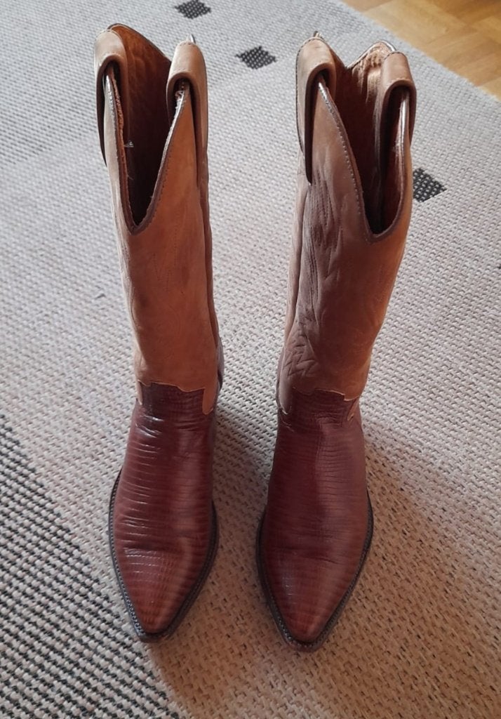 Botte cowboy mi-mollet Santiag, Comme neuf, Brun, Enlèvement, Autres types