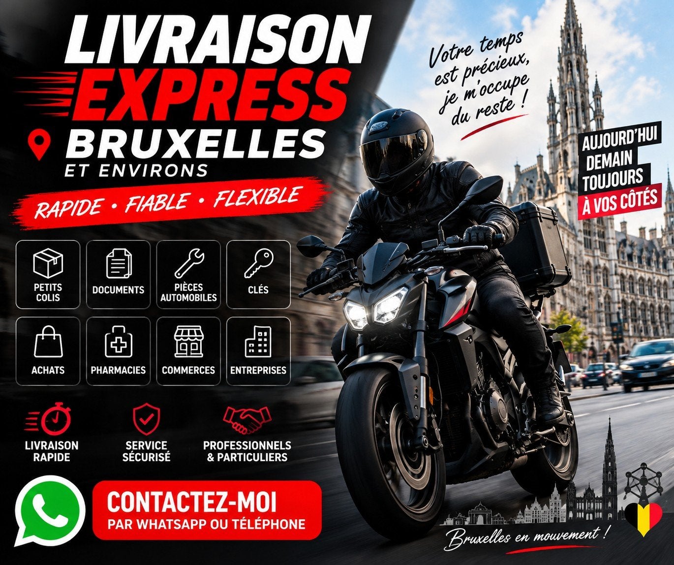 Livraison express Bruxelles ️ – colis, pièces, documents, Ophalen