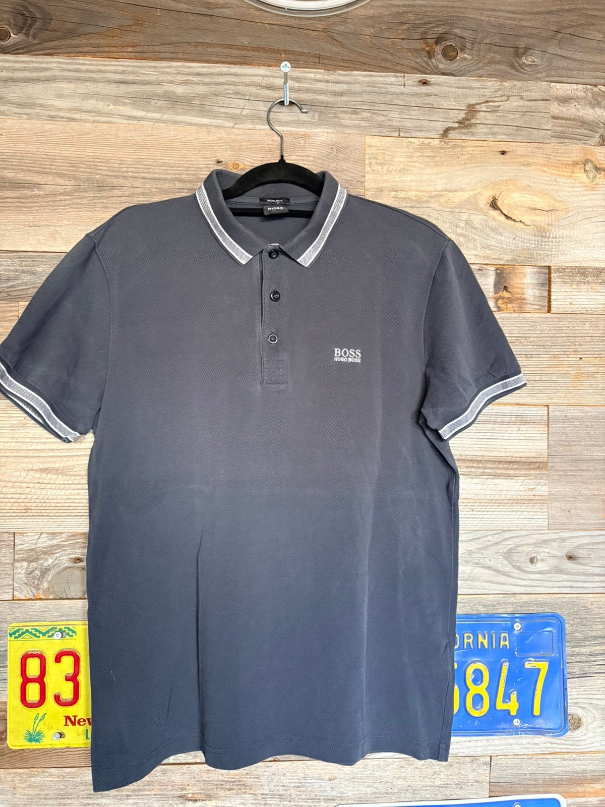 Hugo Boss Paddy Regular Fit Tipped Collar Polo Shirt M, Ophalen of Verzenden, Zo goed als nieuw