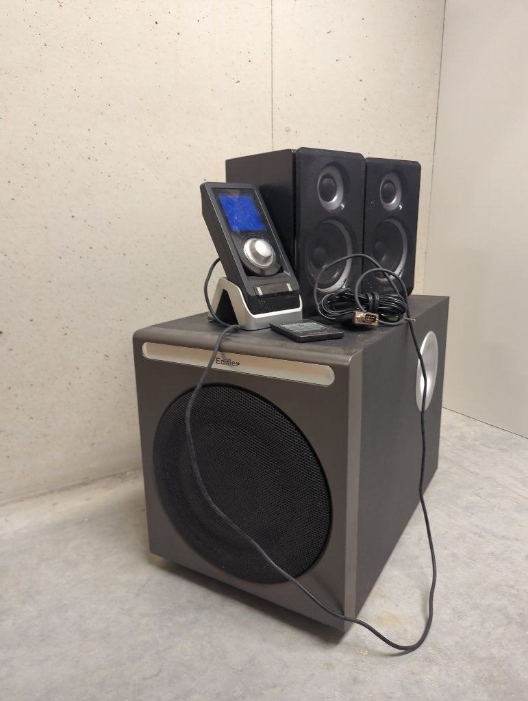 Edifier S530D 2.1 speakerset, subwoofer en afstandsbediening, Computers en Software, Ophalen, Gebruikt, Audiokanaal 2.1, Edifier