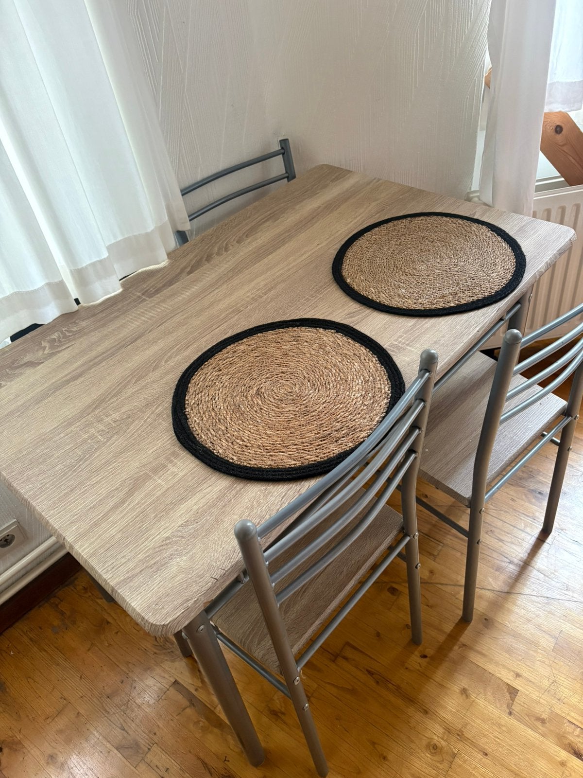 Table à manger avec 4 chaises, Maison & Meubles, Enlèvement ou Envoi, Utilisé