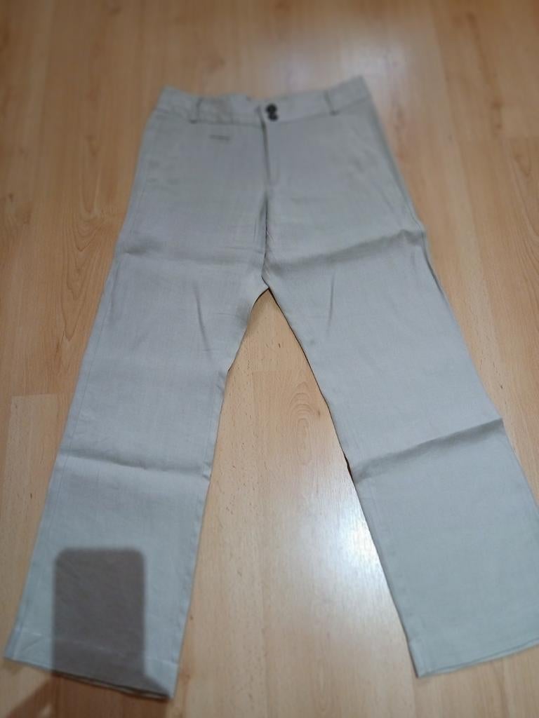 Beige linnen broek maat 36, Kleding | Heren, Ophalen, WE, Beige, Zo goed als nieuw