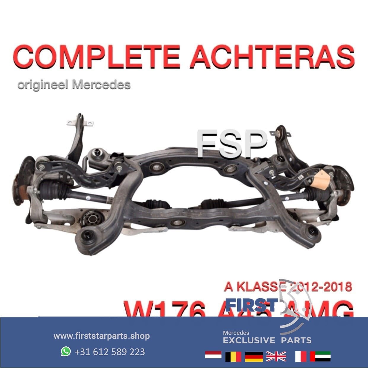 W176 A45 AMG ACHTERAS COMPLEET Mercedes A KLASSE 45 2012-201, Utilisé, -, -, Enlèvement ou Envoi