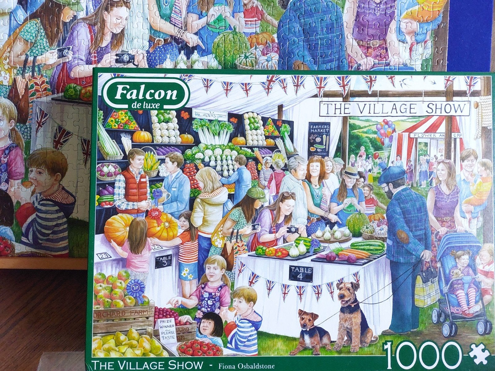 Falcon puzzel The Village show 1000 stukjes, Hobby en Vrije tijd, Ophalen of Verzenden, 500 t/m 1500 stukjes, Zo goed als nieuw