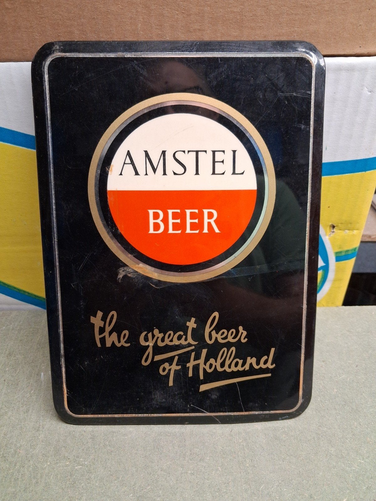 Glaçoide Amstel Beer, Verzamelen, Ophalen, Gebruikt, Reclamebord