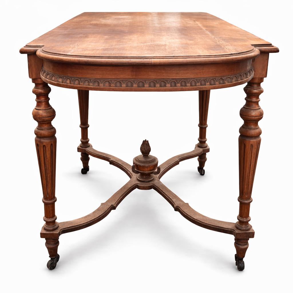 Table ancienne en bois massif style Napoléon III, Antiek en Kunst, Antiek | Meubels | Tafels, Ophalen