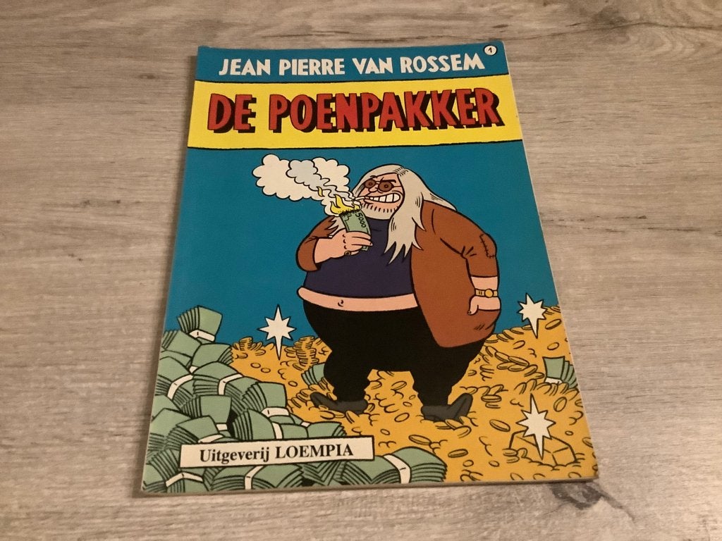 Jean-Pierre van Rossem : La bande dessinée Poenpakker, Enlèvement ou Envoi, Erik Meynen, Une BD, Utilisé